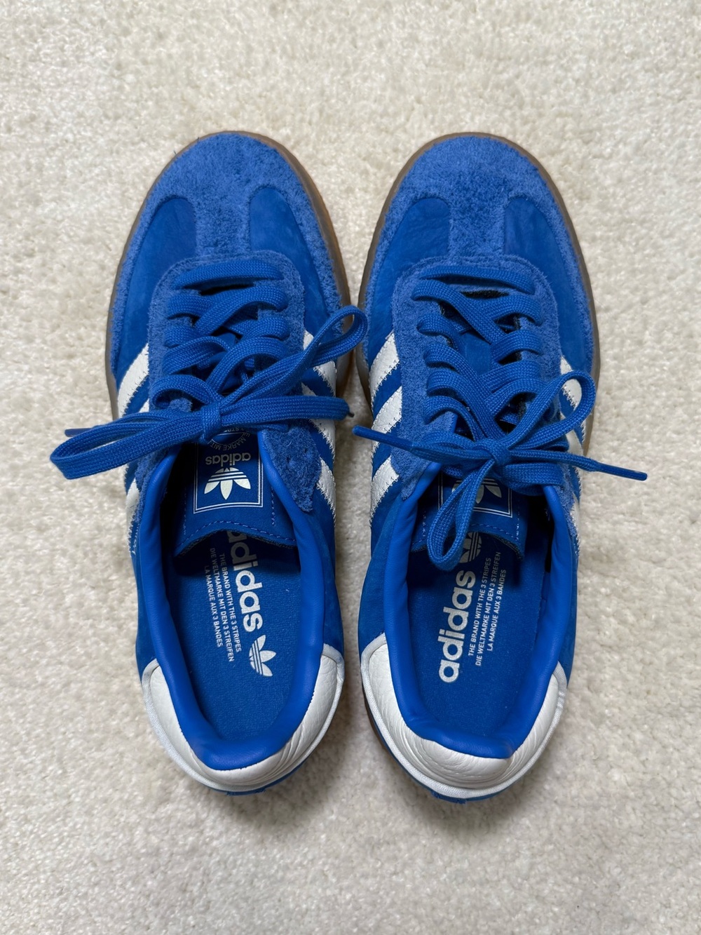 💙adidas Samba Blue White Gum Women’s Sneakers - Picture 2 of 10